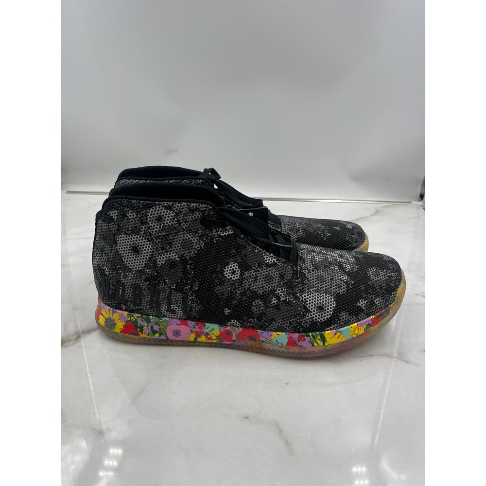 NOBULL Court Mid-Top Shoe Men 16 Women 17.5 Black White Floral SuperFabric  NWT - Picture 4 of 15